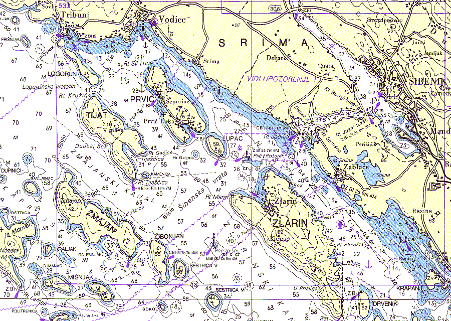 nautička karta hrvatske Apartmani Smiljanić nautička karta hrvatske
